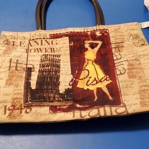 Leaning Tower of Pisa themed handbag